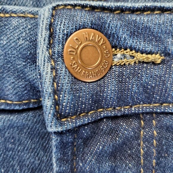 Old Navy Jeans Womens Size 4 Blue Flare Stretch High Rise Comfortable Denim - Picture 9 of 12